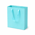 Borsa regalo in carta turchese 30 x 12 x 40 cm con manici in nastro