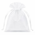 Sacchetto regalo 15 x 10 cm in organza bianco con chiusura a coulisse